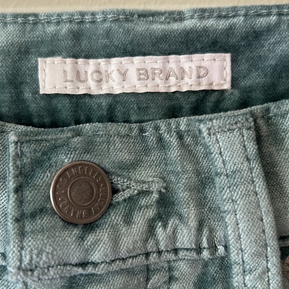 Lucky Brand velvet skinny cut pants / jeans in sea foam green. Size 4 / 27 EUC. - Picture 2 of 8